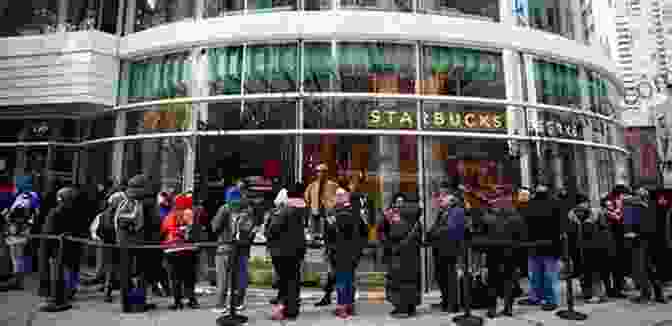 A Crowded Starbucks Store With Long Lines, Illustrating The Issue Of Overexpansion Onward: How Starbucks Fought For Its Life Without Losing Its Soul