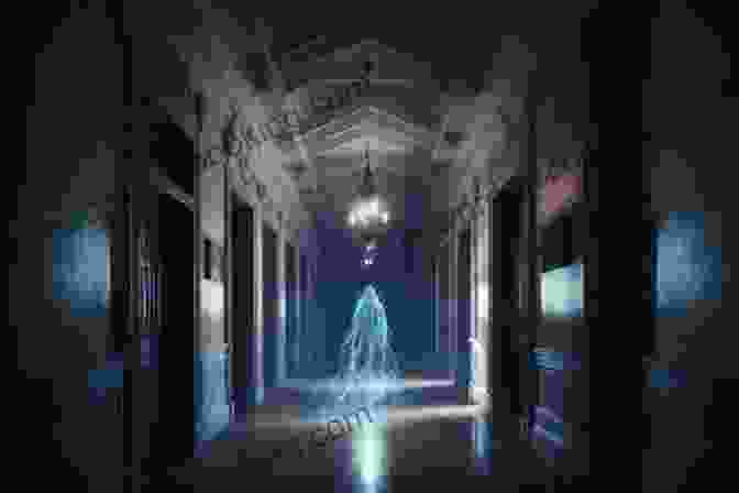 A Ghostly Figure Standing In A Dark Hallway, Its Translucent Form Shimmering With An Ethereal Glow. The Cabin Hauntings: A Riveting Haunted House Mystery (A Riveting Haunted House Mystery 44)