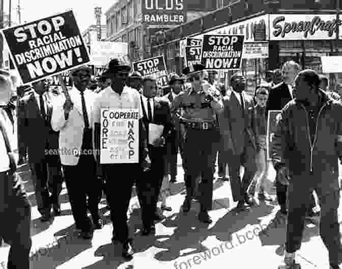 A Group Of Protesters March Down A Street In The 1960s. The Sixties: Years Of Hope Days Of Rage