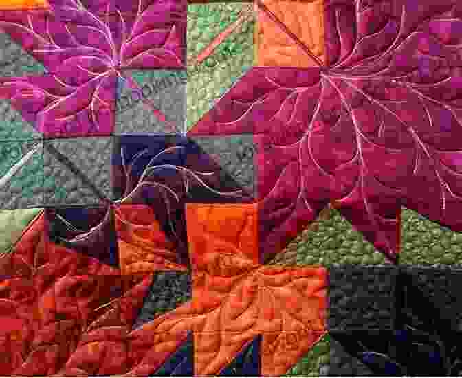 A Stunning 'Leaf Pile Quilt' Showcasing A Vibrant Array Of Autumn Colors And Intricate Block Designs. Leaf Pile Quilt Pattern Jeanne Throgmorton