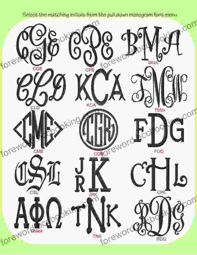 An Example Of A Monogram Design Monograms And Alphabetic Devices (Lettering Calligraphy Typography)