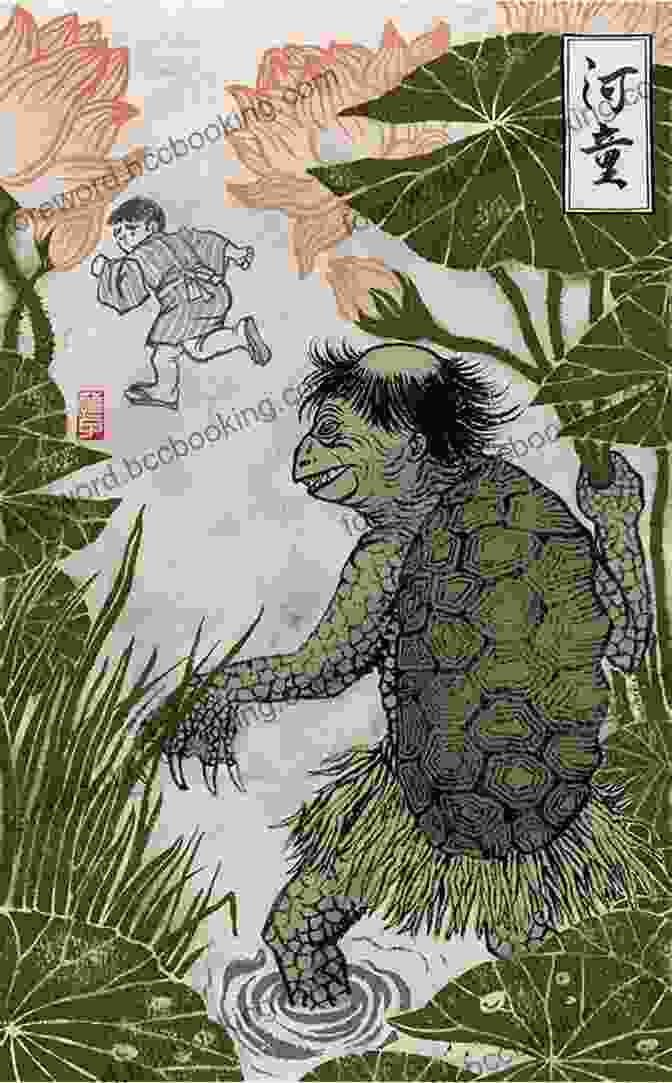 An Illustration Of A Yokai, A Supernatural Creature From Japanese Folklore, With Sharp Teeth And A Long Tongue. Japandemonium Illustrated: The Yokai Encyclopedias Of Toriyama Sekien