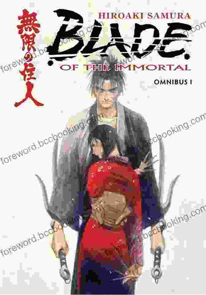 Blade Of The Immortal Volume 11 Cover Featuring Manji And Rin Standing Back To Back Against A Backdrop Of A Burning Village Blade Of The Immortal Volume 11