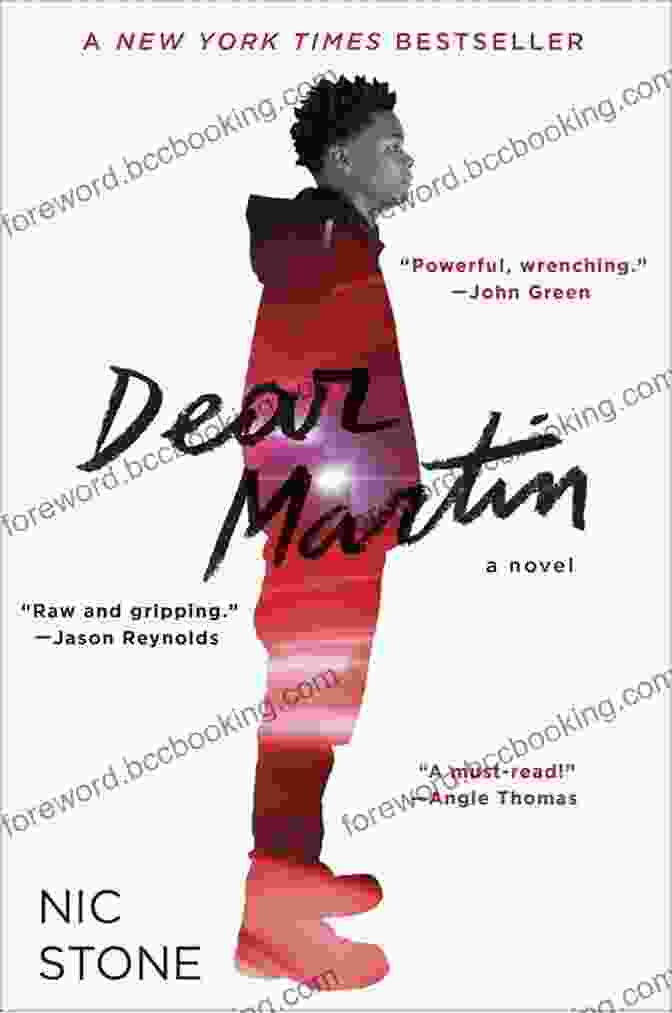Book Cover Of 'Dear Martin' By Nic Stone, Featuring A Black Teenager With A Determined Expression On His Face Dear Martin Nic Stone
