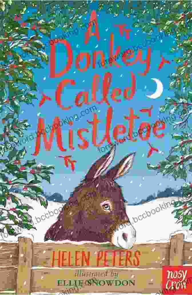 Cover Art Of The Book 'Donkey Called Mistletoe', Featuring A Charming Donkey With A Red Bow On Its Head A Donkey Called Mistletoe (The Jasmine Green 10)