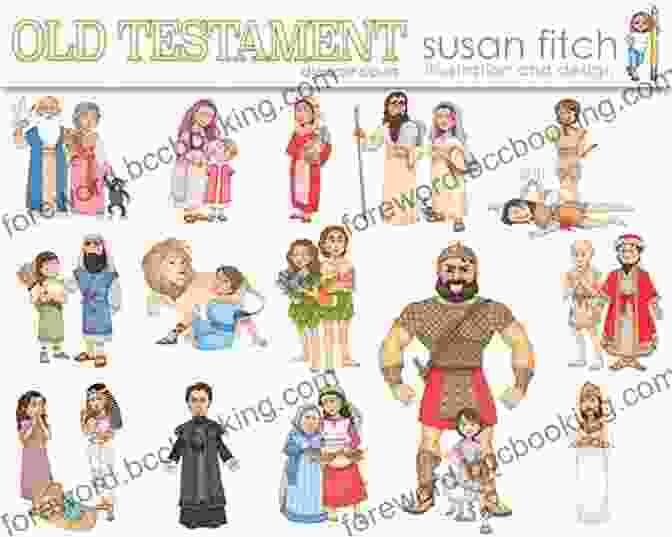 Old Testament Bible Characters In A Vibrant Illustration Deborah Fourth Judge Of Israel: Old Testament Bible Character