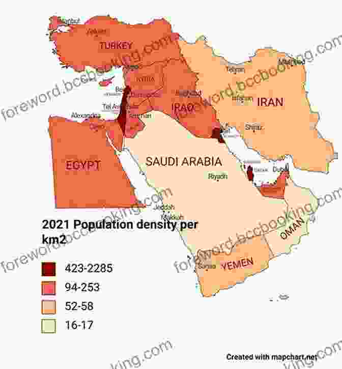 Population Density In The Middle East Facts Figures About The Middle East (Major Muslim Nations)