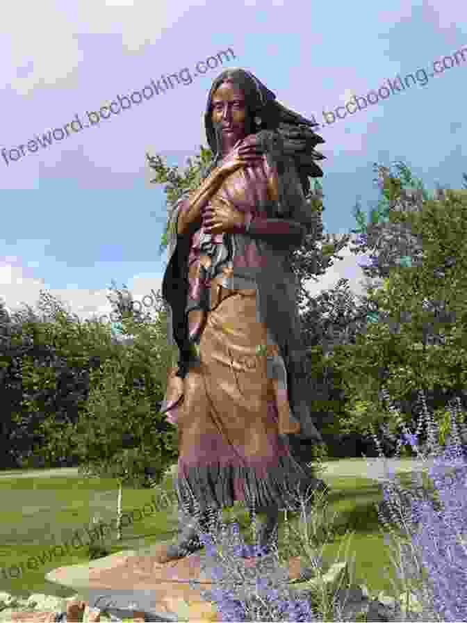 Sacajawea, A Young Native American Woman, Stands In A Field, Looking Towards The Horizon. She Is Wearing A Traditional Buckskin Dress And Moccasins, And Her Hair Is Pulled Back Into A Ponytail. She Has A Determined Expression On Her Face. Sacajawea Harold P Howard