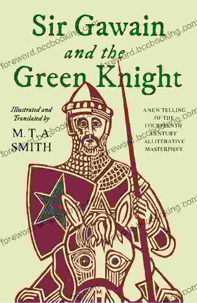 The Adventures Of Sir Gawain Book Cover, Featuring A Brave Knight On Horseback Facing Off Against A Green Dragon The Adventures Of Sir Gawain
