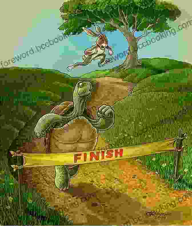 The Hare And The Tortoise Racing Towards The Finish Line The Hare And The Tortoise